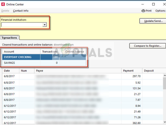 Transactions - Quicken on Windows 10
