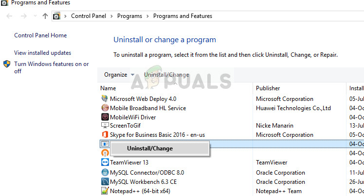 Uninstalling Quicken - Windows 10