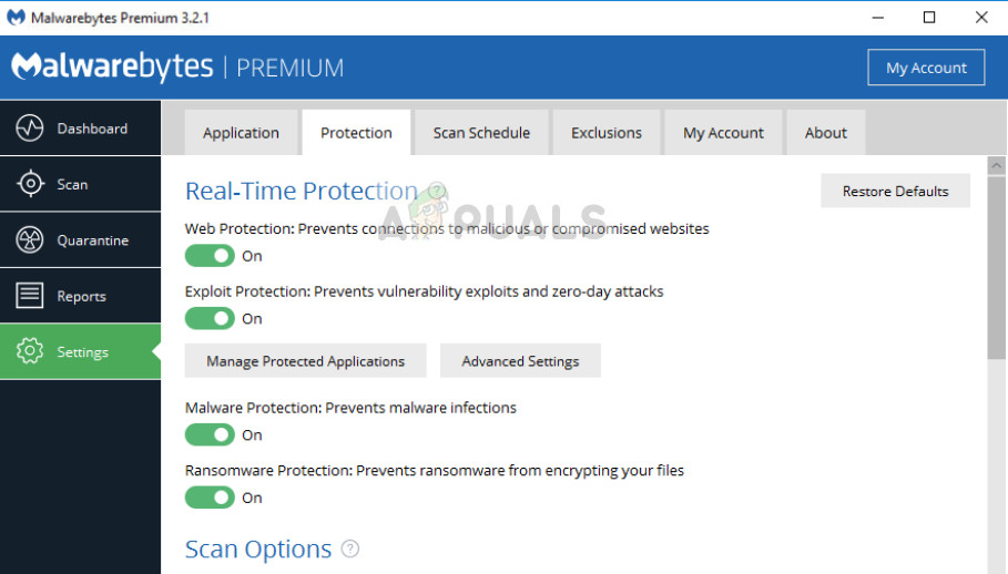 Disabling Antivirus Software on Windows 10