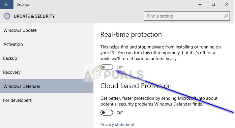Disabling Windows Defender in Windows 10
