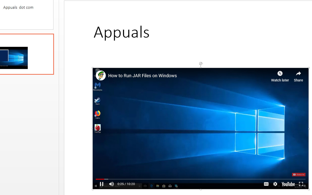 embedded video powerpoint