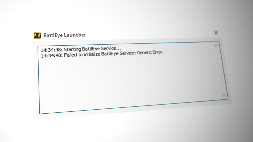 Failed to initialize BattlEye Service: Generic Error