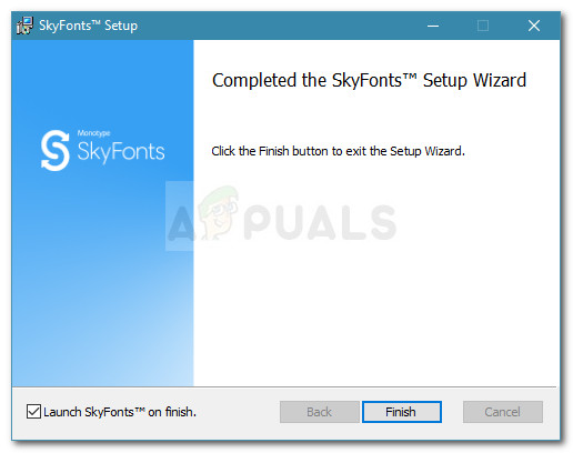 Click Finish to close the installation wizard