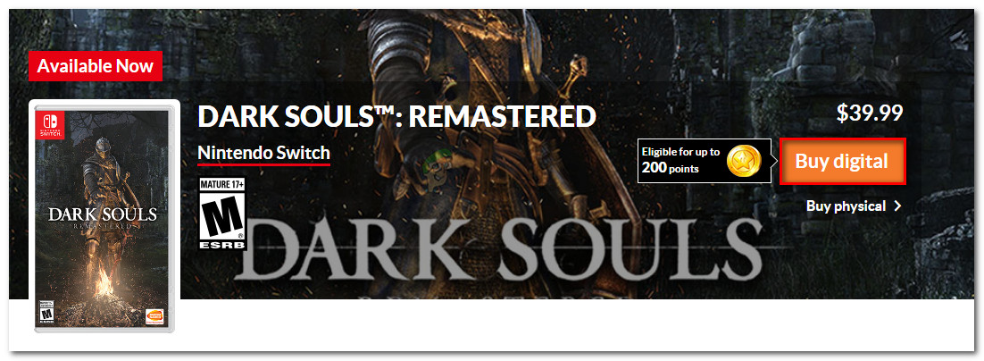 Complete the transaction from the web store of Nintendo Switch