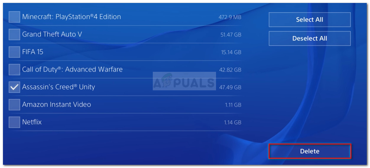 Press Delete to remove every game