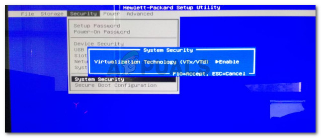 Enabling Virtualization from BIOS settings