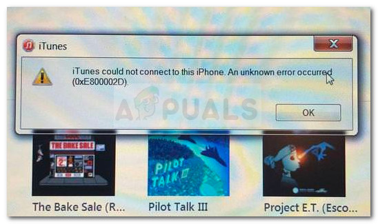 Itunes Error 0xE800002D