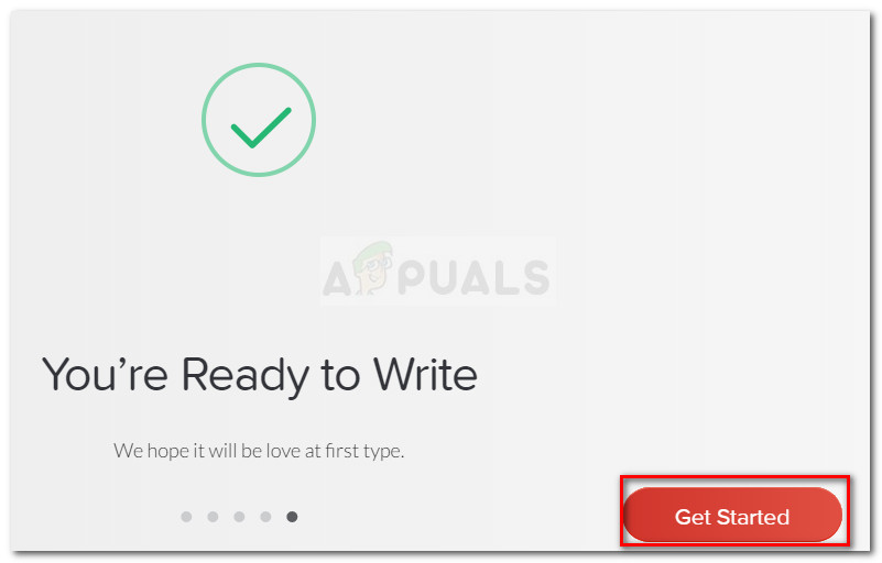 Completing Grammarly's desktop installation setup