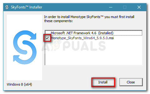 Installing Skyfonts