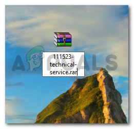 Changing the extension of the archive