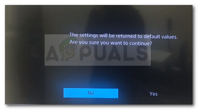 Revert Ps4 settings to default values
