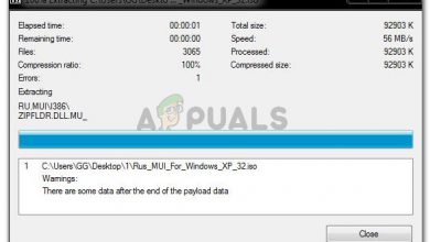 Warning message: There are some data after the end of the payload data