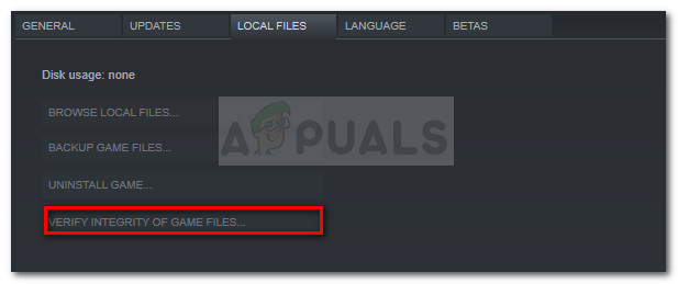 Verify the integrity of game cache