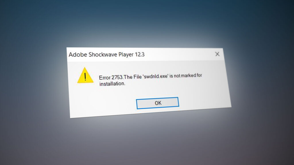 ‘Error 2753. The file isn’t marked for installation’