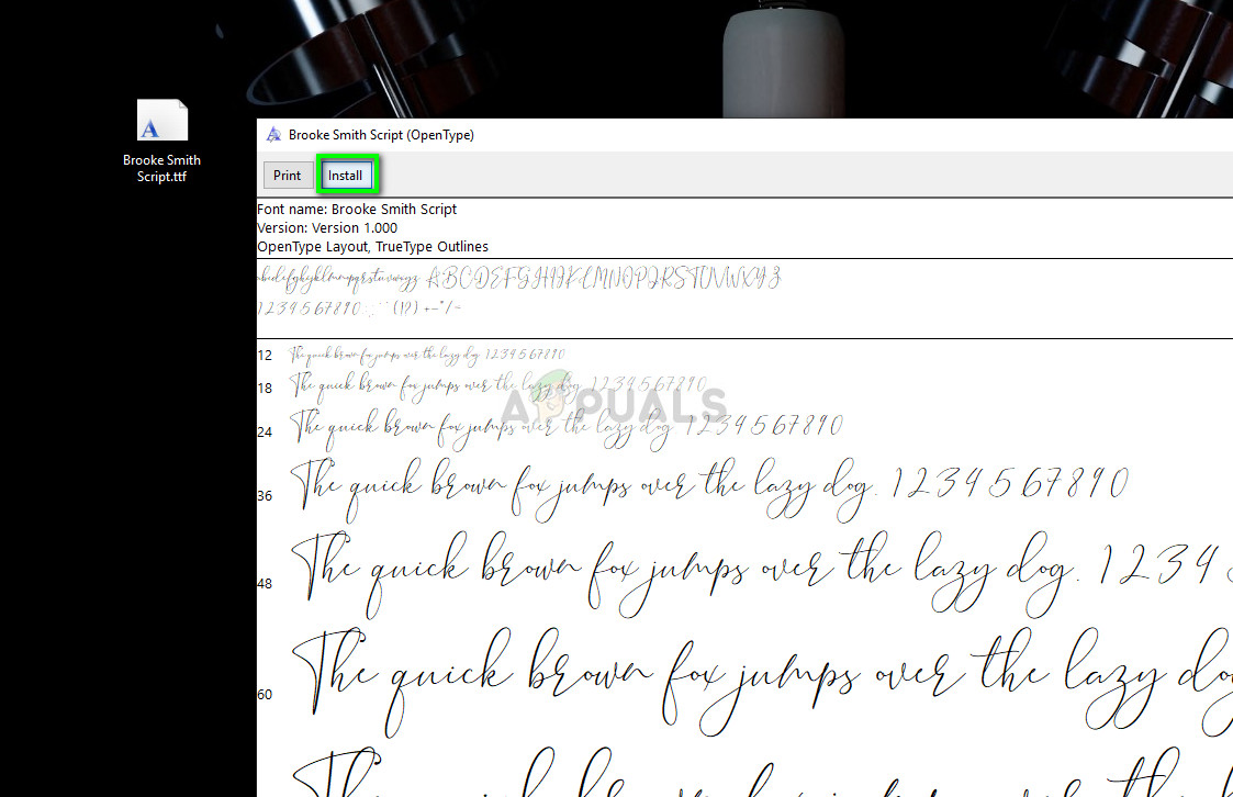 how to add fonts to photoshop windows 7