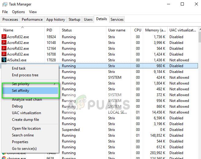 Set Affinity of Nier Automata