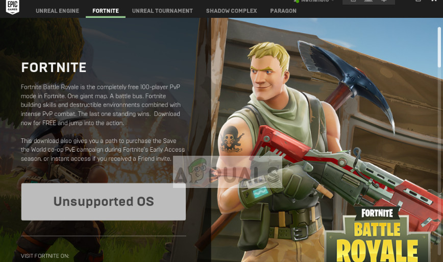 how to get fortnite on pc with 32 bit operating system