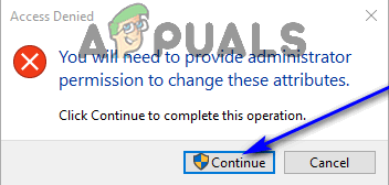 click continue in uac prompt
