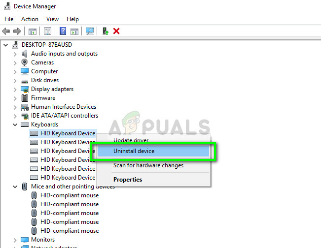 Uninstalling mouse and keyboard drivers