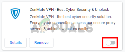 Disable or toggle off all chrome extensions