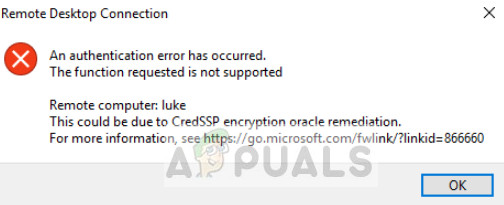 Fix: An Authentication Error Has Occurred (Remote Desktop) - Appuals.com