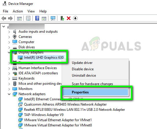 Graphics hardware - Device manager
