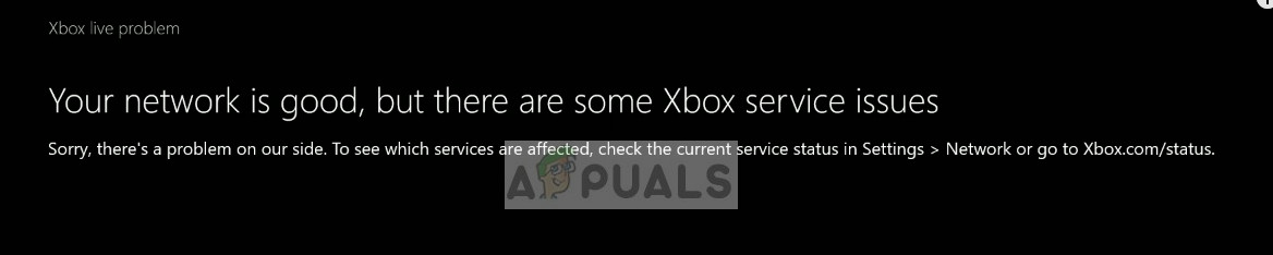 Xbox network status
