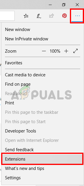 Open menu and click extensions