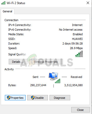 Properties of the connection