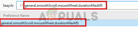 Select general.smoothScroll.mouseWheel.durationMaxMS flag value