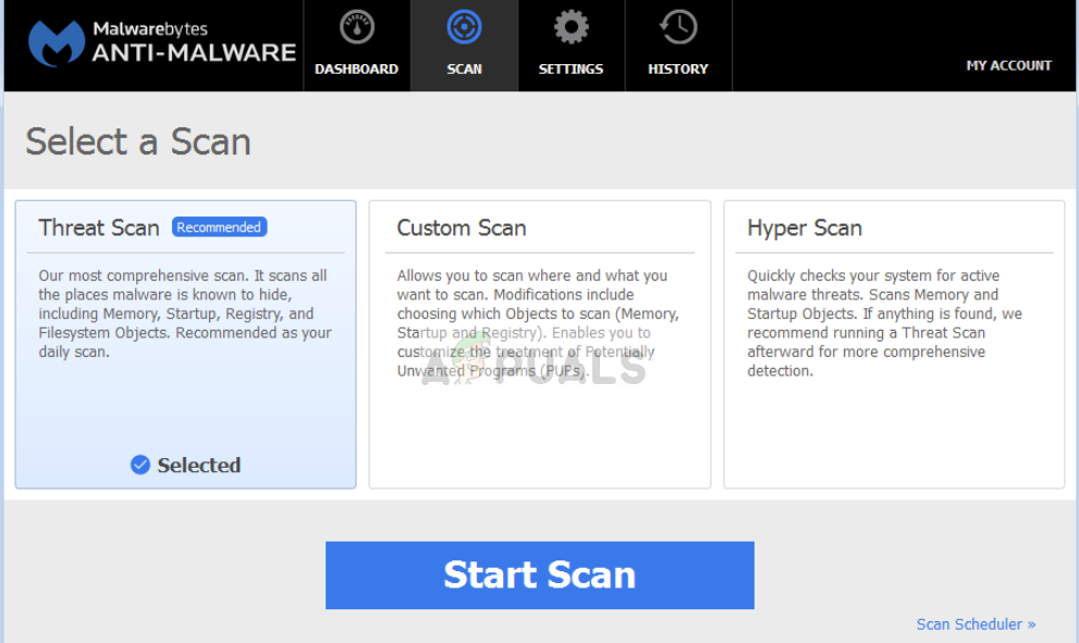 Scanning for threats