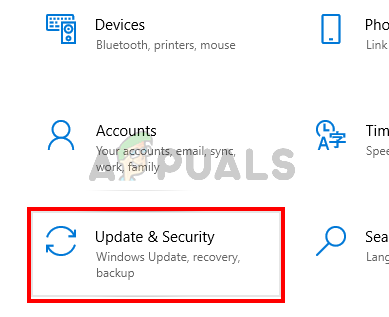 Click Update & Security
