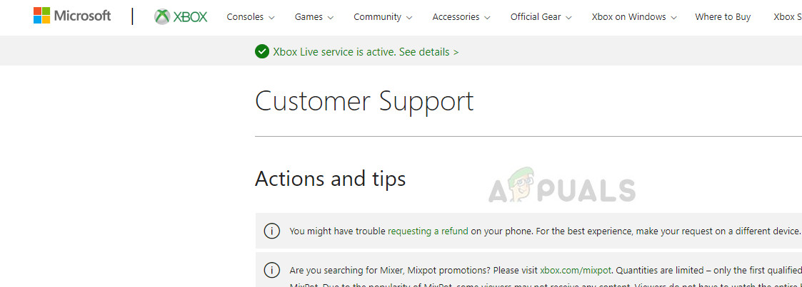Xbox Online support