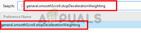 Select general.smoothScroll.stopDecelerationWeighting flag