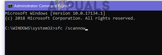 Type sfc /scannow in CMD and press enter to start the scan