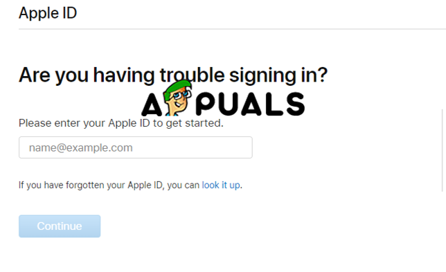 Enter your Apple ID