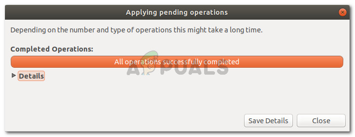 All operations completed succesfully