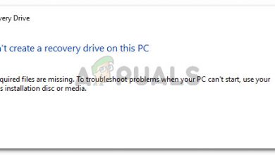 We can't create a recovery drive on this PC Some required files are missing.
