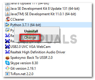 Adjust the Python installation