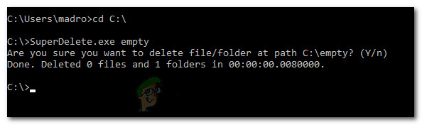 Deleting long path folders or files with SuperDelete