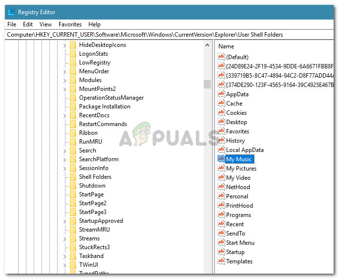 Locate and double-click the personal folder in the right pane