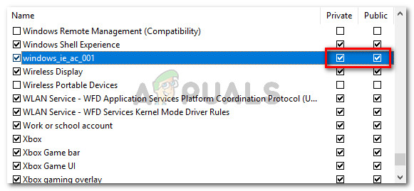 Allowing the application on Private and Public networks