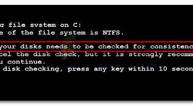 One of your disks needs to be checked for consistency