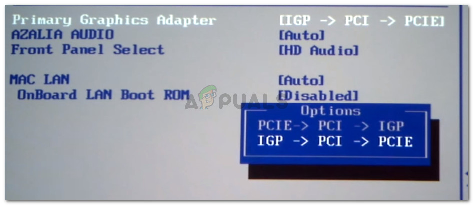 Enabling the Integrated Graphics card