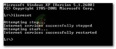 Restarting the Internet Information Services