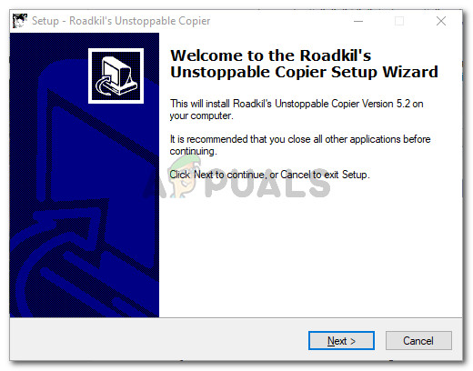 Installing Roadkil's Unstoppable Copier