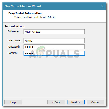Insert the required credentials for Easy Install