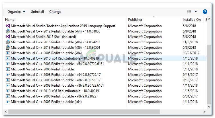 Locating all Microsoft Visual C++ Redistributable packages