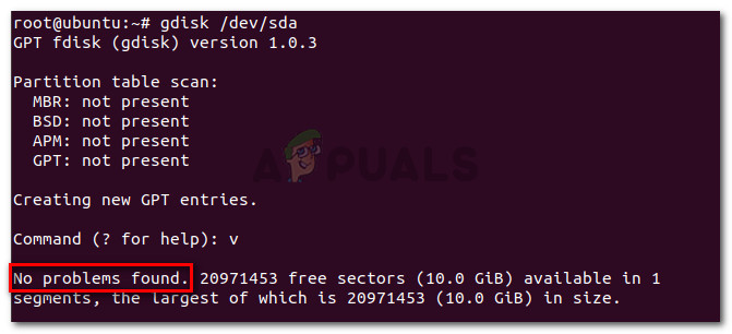 Verifying the Disk integrity