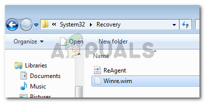 Fetching the winre.wim file